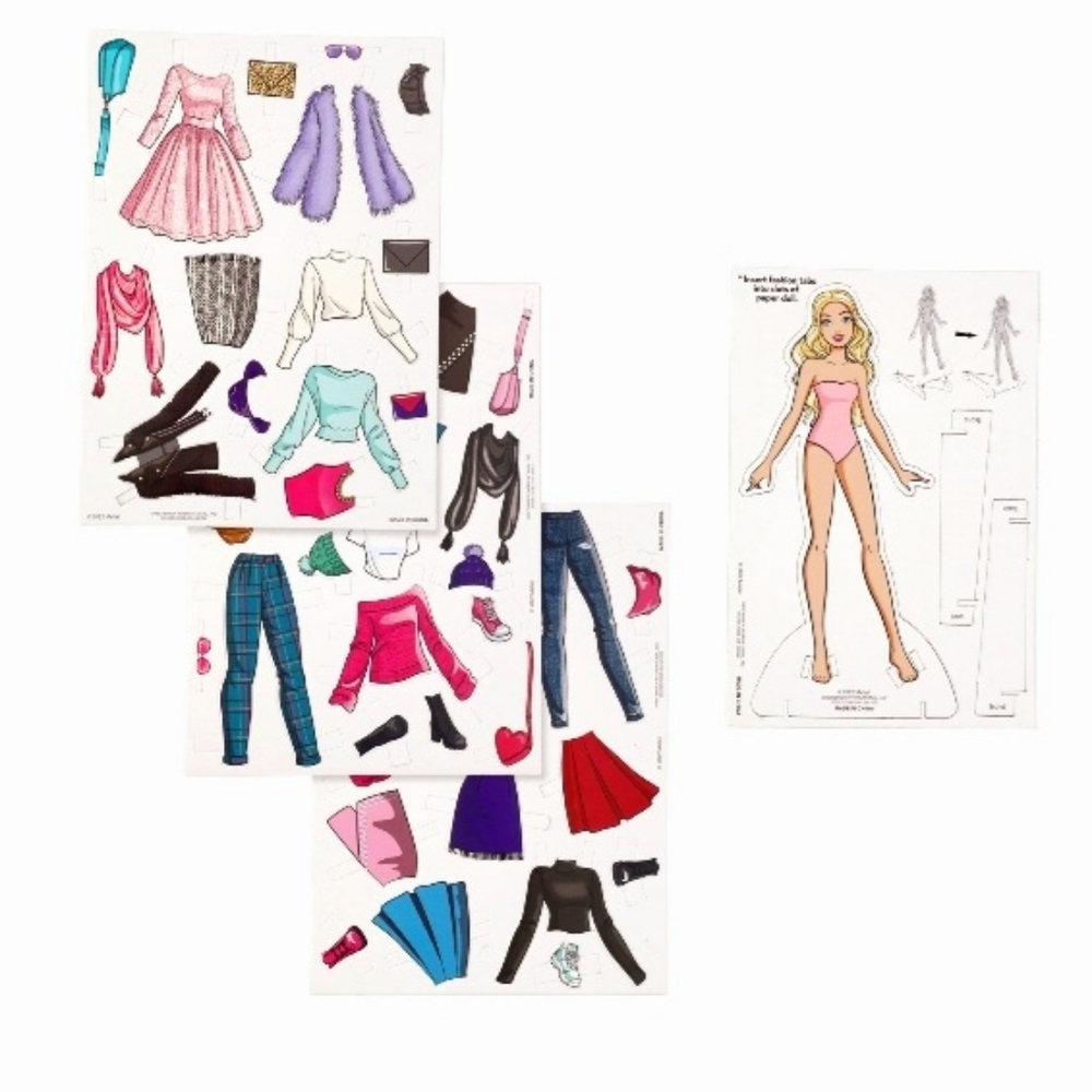 Barbie Fashion Designer Activity Set, 1 Paper Doll w/Stands 3 Fashion Sheets NEW - Picture 9 of 9